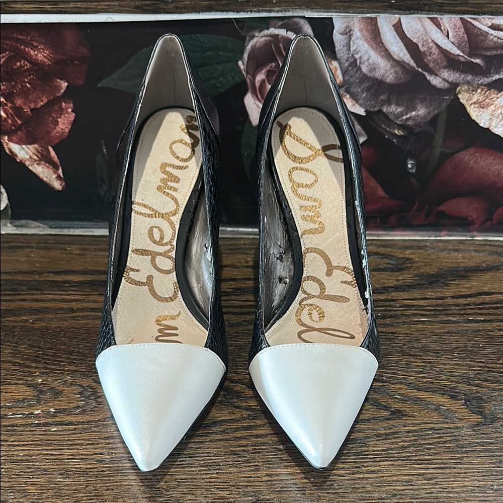 Sam Edelman Women's Black and White Pumps
